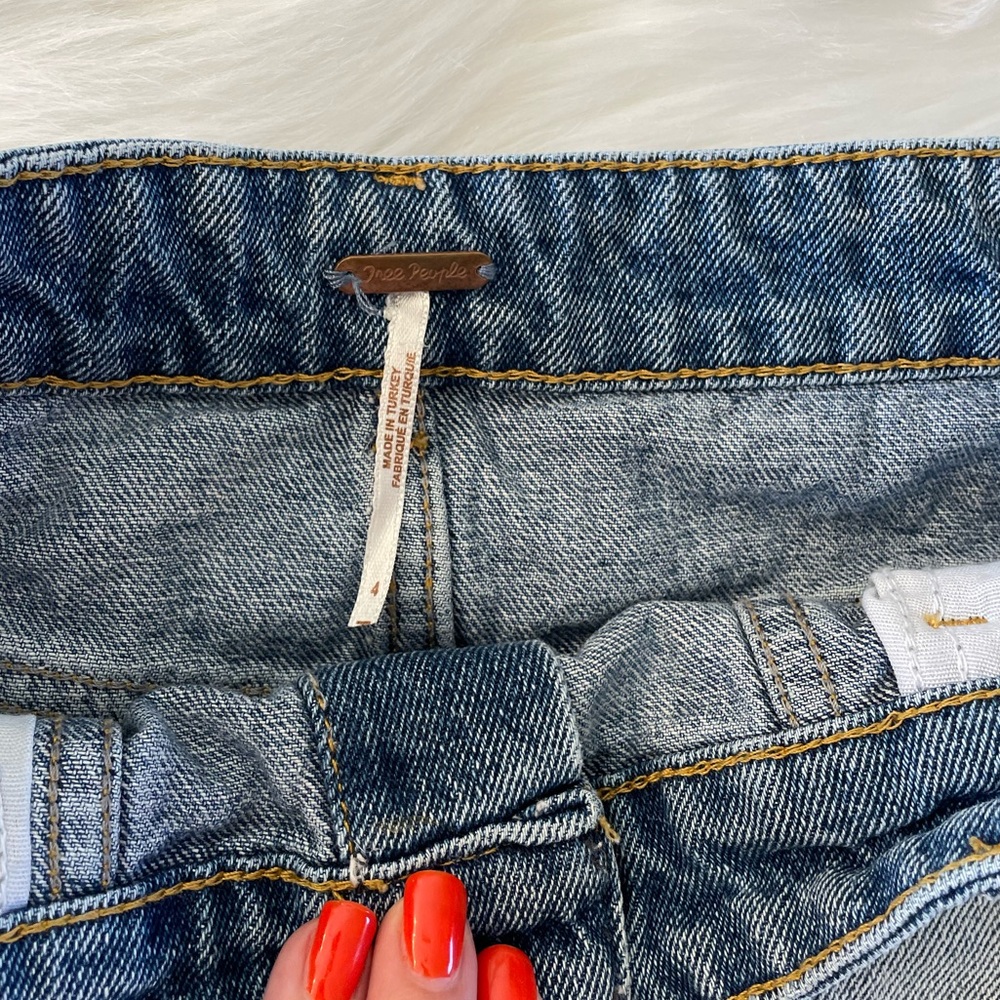 Free People Ripped Jean Skirt - Picture 9 of 9